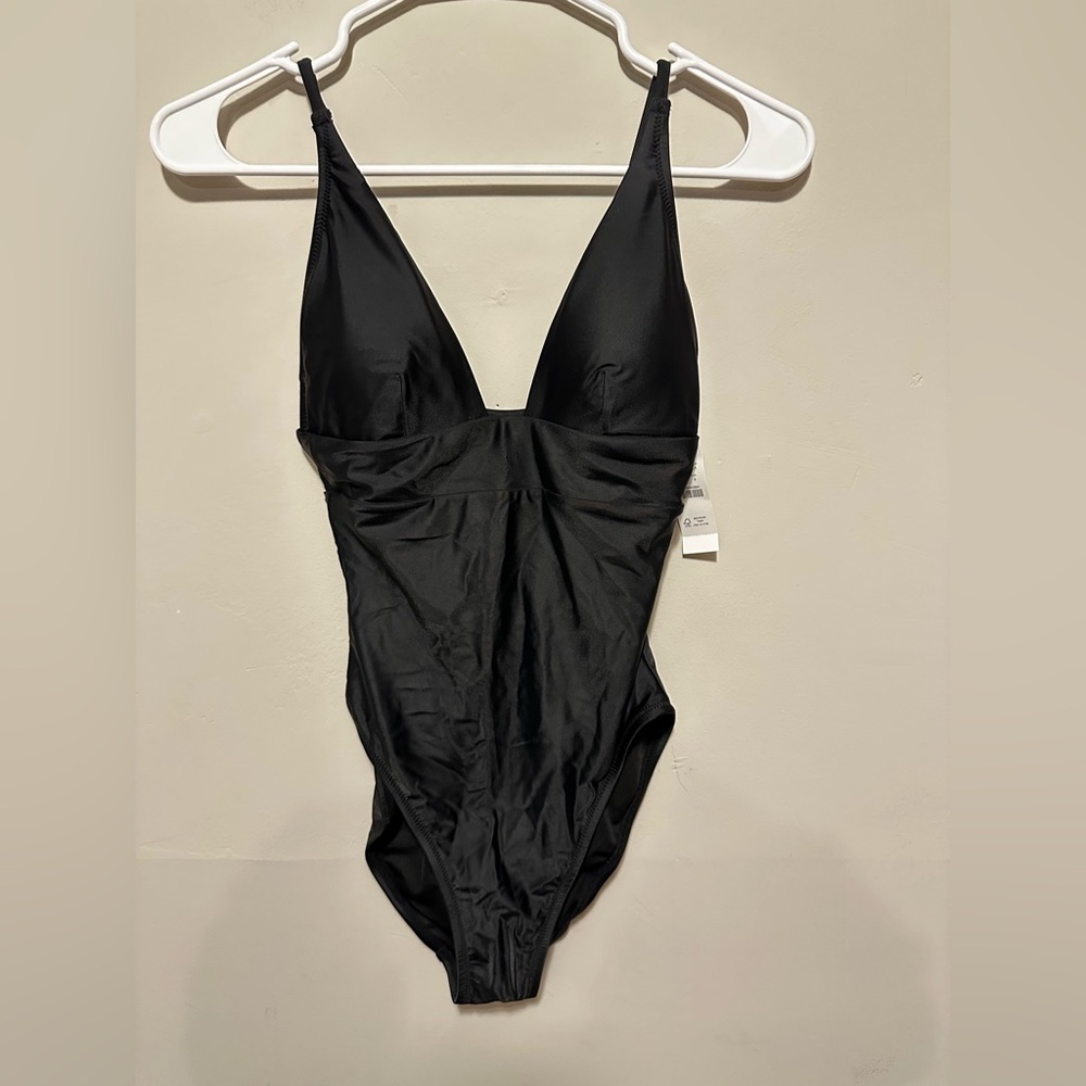 NWT J. Crew Plunge one-piece swimsuit Black Size 2 - Picture 4 of 12
